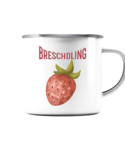 Breschdling - Emaille Tasse (Silber)