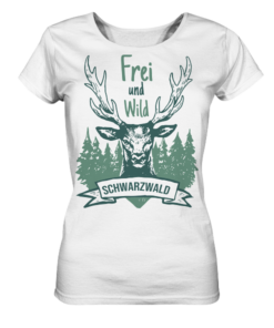 Frei und Wild im Schwarzwald  - Ladies Organic Basic Shirt
