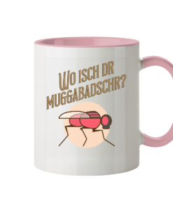 Wo isch dr Muggabadschr? - Tasse zweifarbig